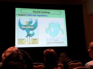 One piece of advice for parents to help their kids manage stress: breathe - used in parental training intervention, as explained by Helen Neville; copyright: Lisa M.P. Munoz